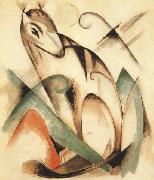 Franz Marc Seated Mythical Animal (mk34) oil painting